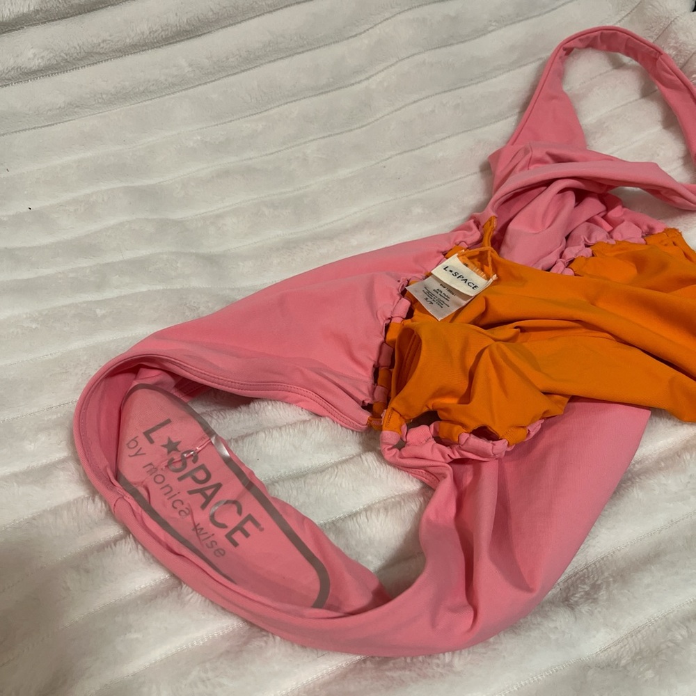 l*space Pink and Orange One-Piece Swimsuit - Picture 6 of 6